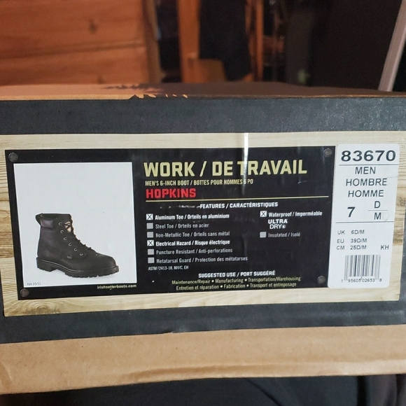 NEW - Red Wing Black Men\'s Boots Hopkins Size 7, Alum Toe And Electrical Hazard main image 5